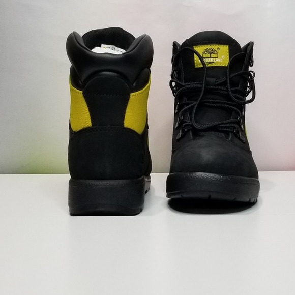 TIMBERLAND  6" Field Boots Women's 8 (EU39) Black, Yellow  NEW - Picture 6 of 10